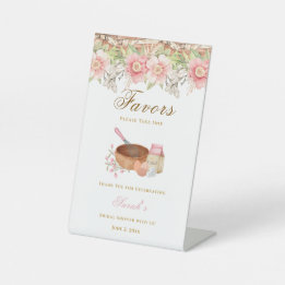 Whisked Away Bridal Shower Favours Pedestal Sign