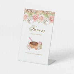 Whisked Away Bridal Shower Favours Pedestal Sign