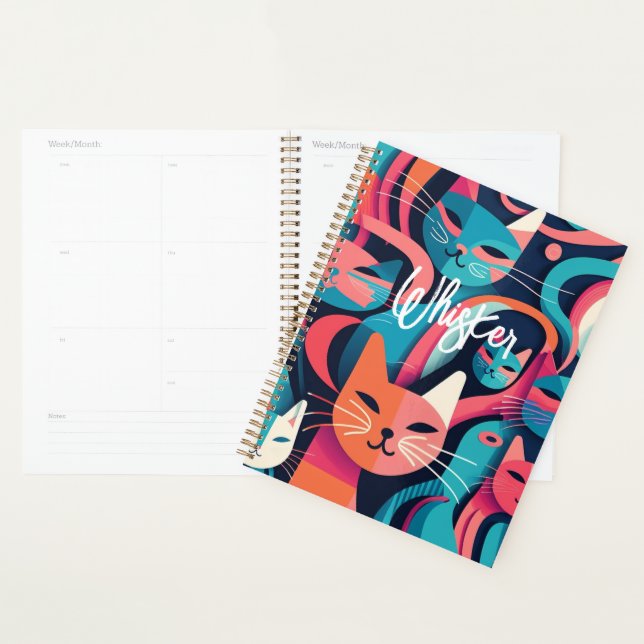 "Whisker Cats" Personalized Planner for Cat Lovers (Display)