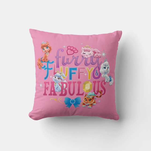 Whisker Haven | Furry Fluffy & Fabulous Throw Pillow (Front)