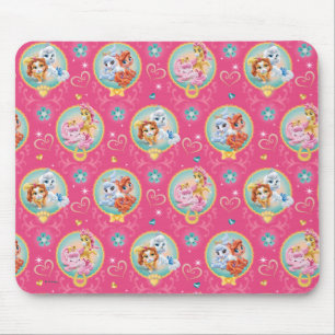 Whisker Haven Hearts Hooves Paws Pattern Mouse Pad