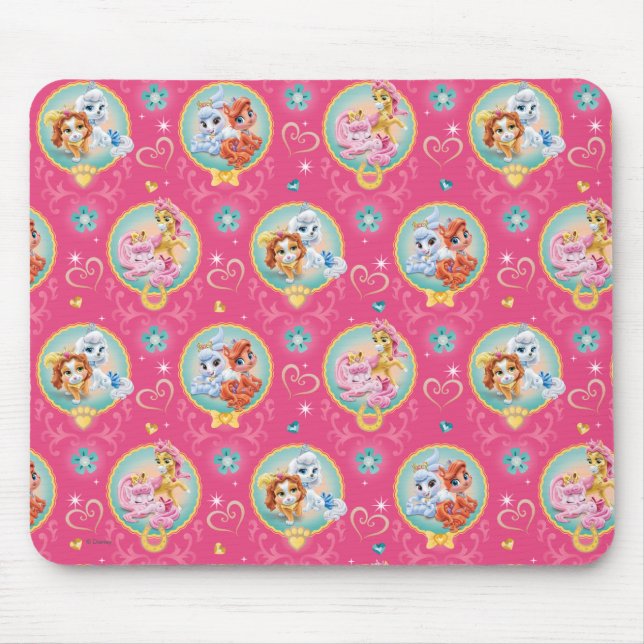 Whisker Haven | Hearts Hooves Paws Pattern Mouse Pad (Front)