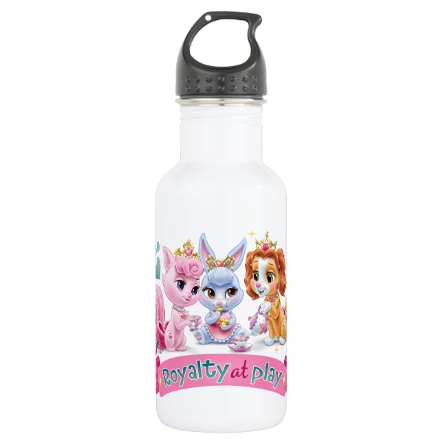 Whisker Haven | Royalty at Play Graphic 532 Ml Water Bottle (Front)