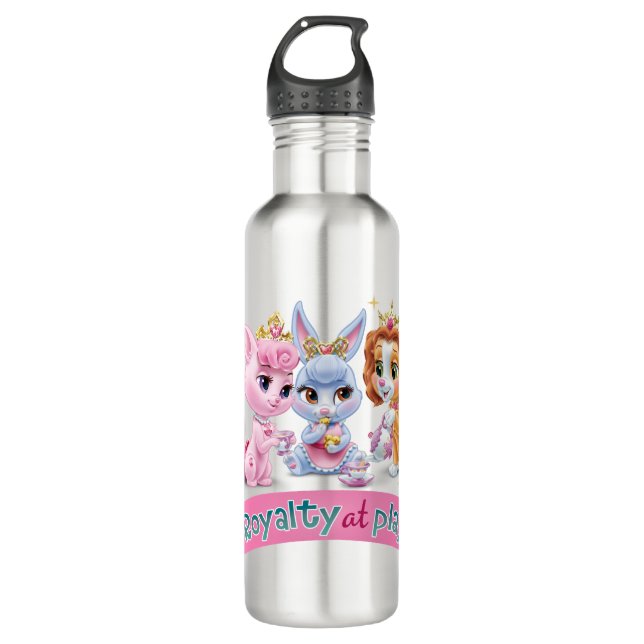 Whisker Haven | Royalty at Play Graphic 710 Ml Water Bottle (Front)