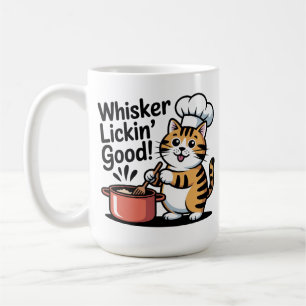 Whisker Lickin’ Good Cat Chef Food Cooking  Coffee Mug
