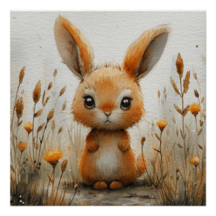 Whisker Whimsy: A Bit of Whimsy Bunny Poster