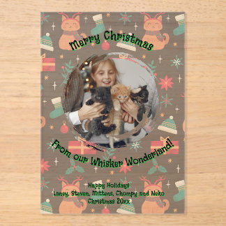 Whisker Wonderland Acrylic Photo Acrylic Invitations