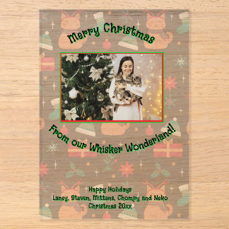 Whisker Wonderland Acrylic Photo Invitations
