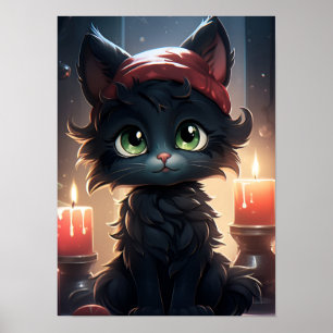 Whisker Wonderland : affiche de Noël de chat