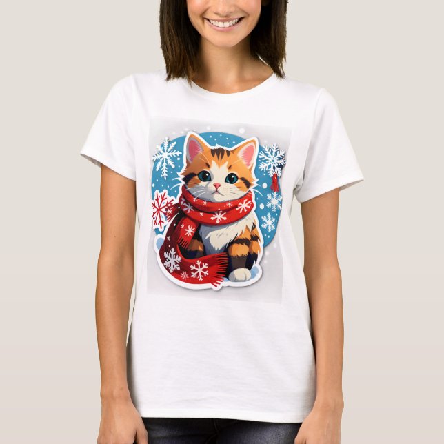 Whisker Wonderland – Cute Winter Cat Shirt (Front)
