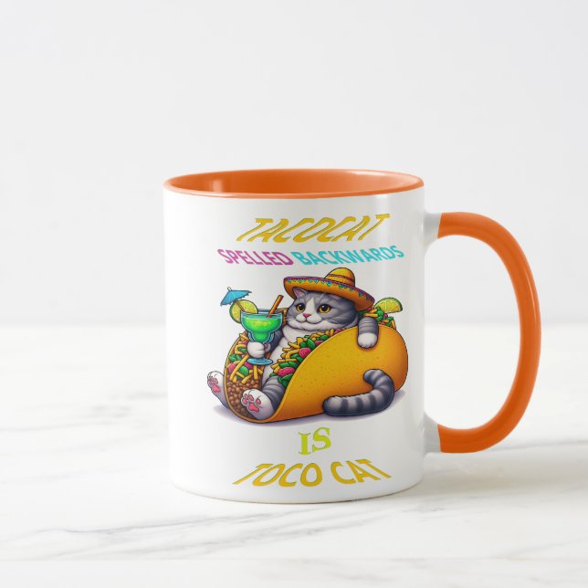 Whiskered Gastronomy: Taco and Sip Mug (Right)