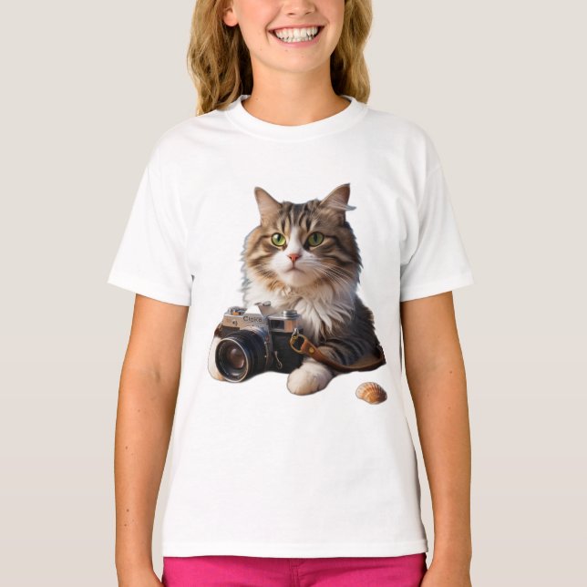 whiskered male cat T-Shirt (Front)