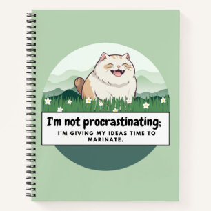 Whiskered Muse: Silly Fat Cat Inspires Writers Notebook