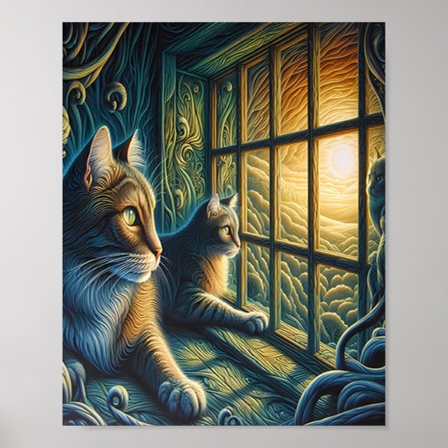 Whiskered Watchers Poster (Front)