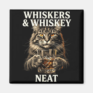 Whiskers and Neat Funny Cat Magnet