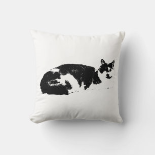 Whiskers in Repose Throw Pillow