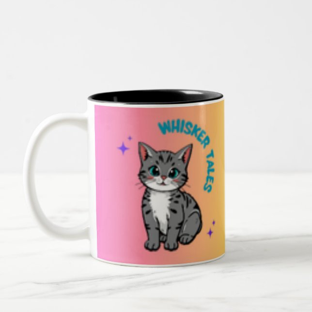 Whiskers & Tales – Cat Lover’s Mug (Left)