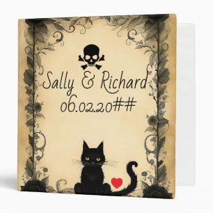 Whiskers & Vows - Gothic Cat Wedding Album Binder