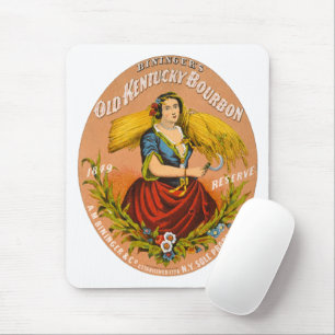 Whiskey Advertising Label, Circa 1860. Mouse Pad