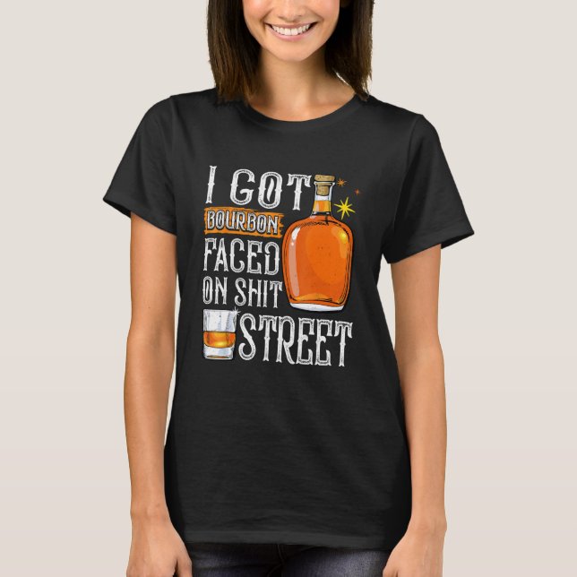 Whiskey and Bourbon Funny Drinking Party New Orlea T-Shirt (Front)