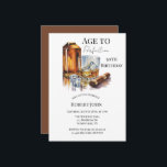 Whiskey and Cigar Men’s 50th Birthday Party Invitation<br><div class="desc">Celebrate a milestone in style with this Aged to Perfection men’s birthday party invitation. Featuring a sophisticated watercolor design of a whiskey glass with ice, a classic whiskey bottle, and a premium cigar, this invitation is perfect for milestone birthdays such as a 40th, 50th, 60th, or 70th celebration. The rich...</div>