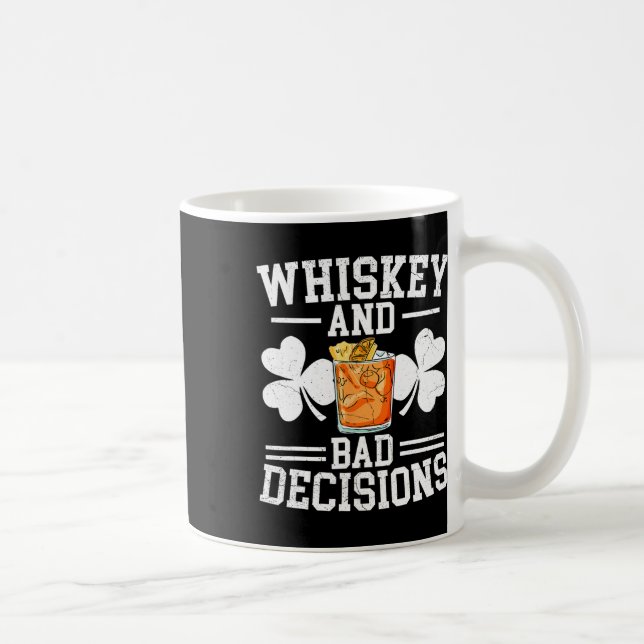 Whiskey And D Decisions St Patricks  Coffee Mug (Right)