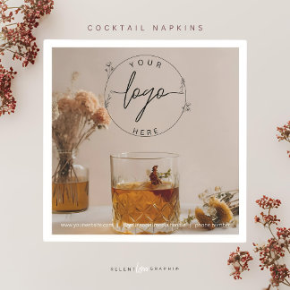 Whiskey | Boho Flowers | Aesthetic Cocktail  Napkin