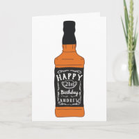 Whiskey Bottle 21st Birthday Whiskey Lovers