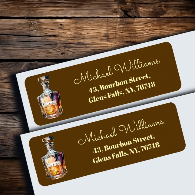 Whiskey Bottle Glass Return Address (Créateur téléchargé)
