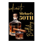 Whiskey Bourbon et Cigar Affiche de bienvenue d'an