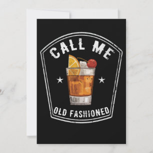 Whiskey Calls Me Old Fashioned Thank You Card