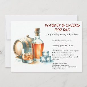 Whiskey & Cheers – Invitation de la fête des Pères