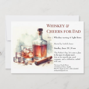 Whiskey & Cheers – Invitation de la fête des Pères