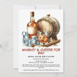 Whiskey & Cheveux pour Papa - Invitation de la Fêt