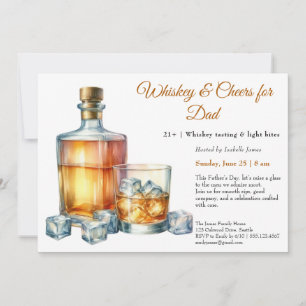 Whiskey & Cheveux pour Papa - Invitation de la Fêt
