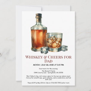 Whiskey & Cheveux pour Papa - Invitation de la Fêt