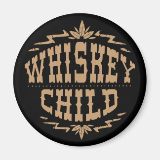 WHISKEY CHILD - Black Magnet w/Fall Harvest Logo