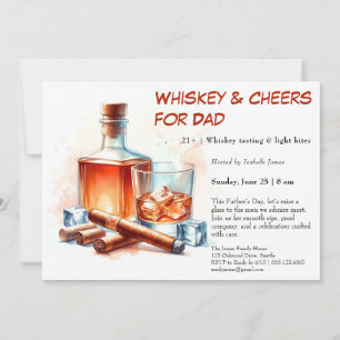 Whiskey & Cigars – Editable Father’s Day  Invitation