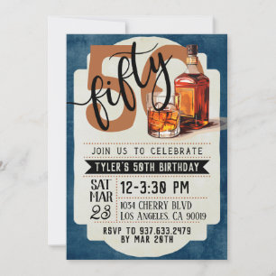 Whiskey & Cigars Invitation 50e anniversaire