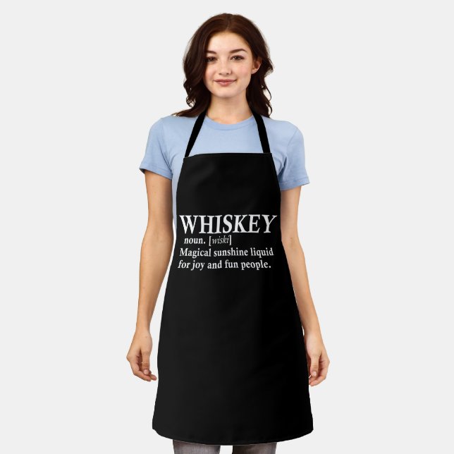 Whiskey definiton funny alcohol sayings gifts apron (Worn)