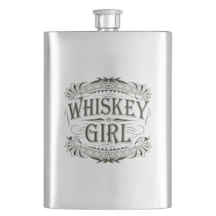 Whiskey Girl Hip Flask