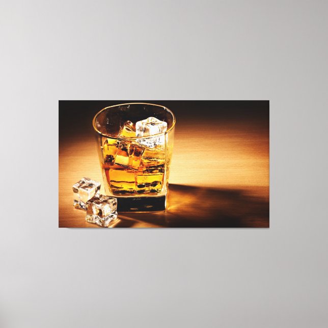 whiskey glass canvas print (Front)