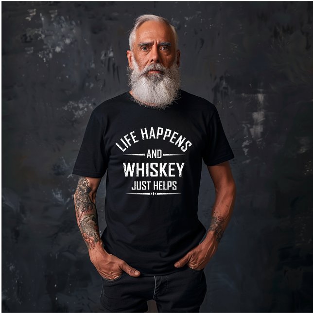 Whiskey helps funny quotes drink alcohol sayings T-Shirt (Creator Uploaded)
