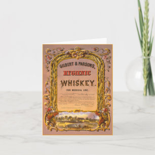 Whiskey hygiénique : 1860 - Carte de note