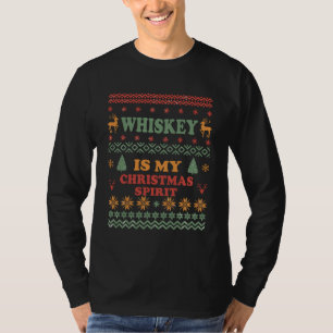 Whiskey is my christmas spirit funny ugly sweater