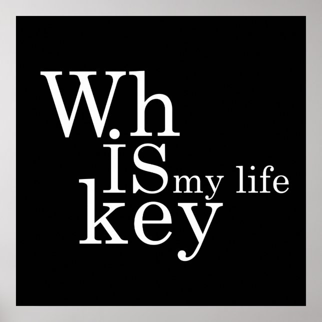 whiskey is my life poster (Front)