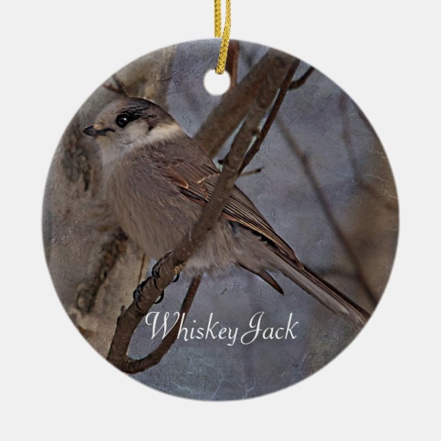 Whiskey Jack Photography Round Ceramic Ornament (Front)