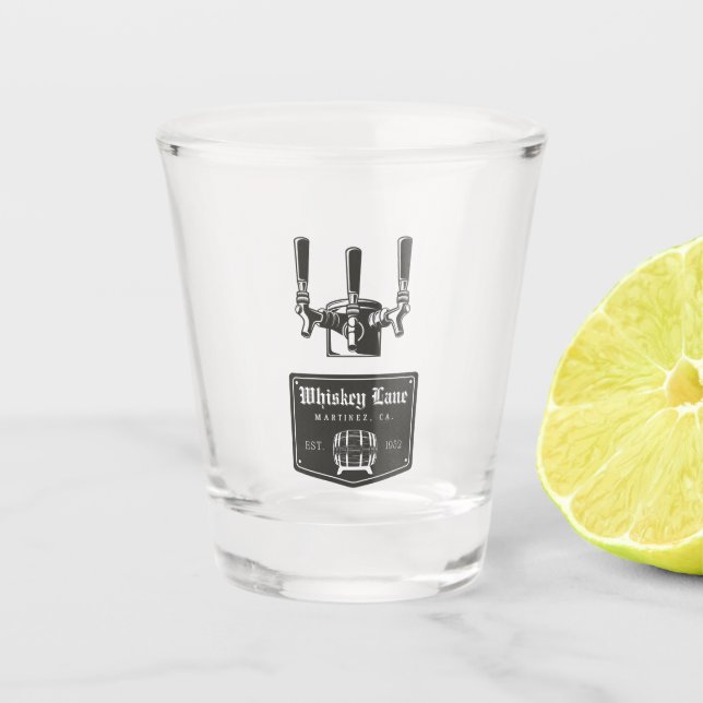 Whiskey Lane Tap Logo Shot Glass (Front)