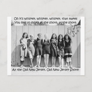 Whiskey Makes You Friskey At The Old NJ Shore Postcard