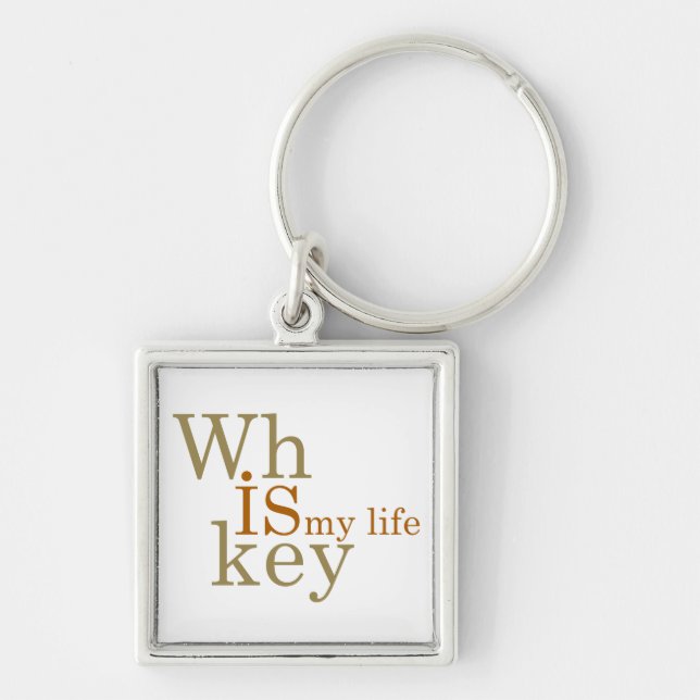 Whiskey quotes funny alcohol sayings gifts keychain (Front)